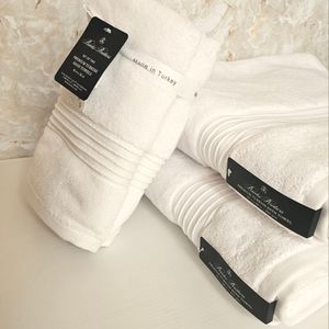 Brooks Brothers Premium Turkish Plush Cotton Bath Towel Set 820 GSM